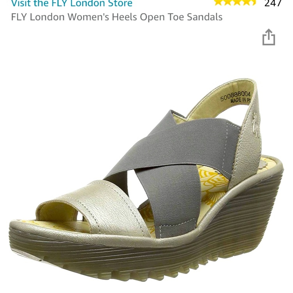 FLY LONDON YAJI BORGOGNA PLATFORM SANDALS NWT
